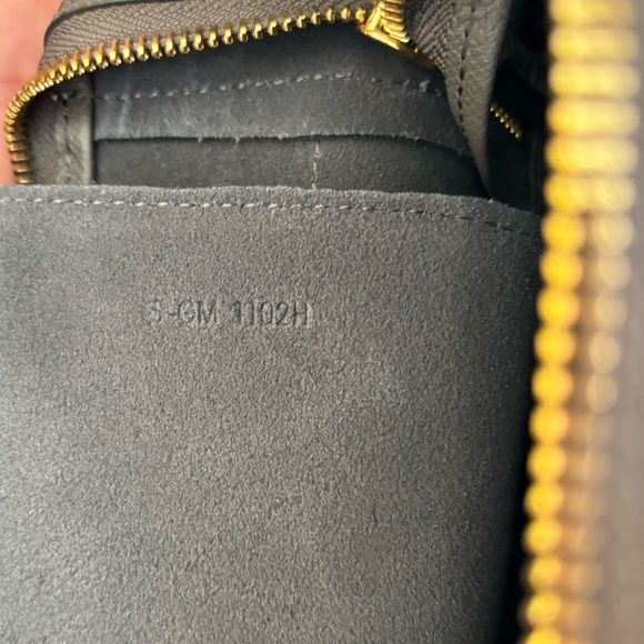 CELINE💎Grained Calfskin Mini Belt Bag LARGE💎Grey Saffiano Gold💎10/10 EUC - Picture 17 of 17